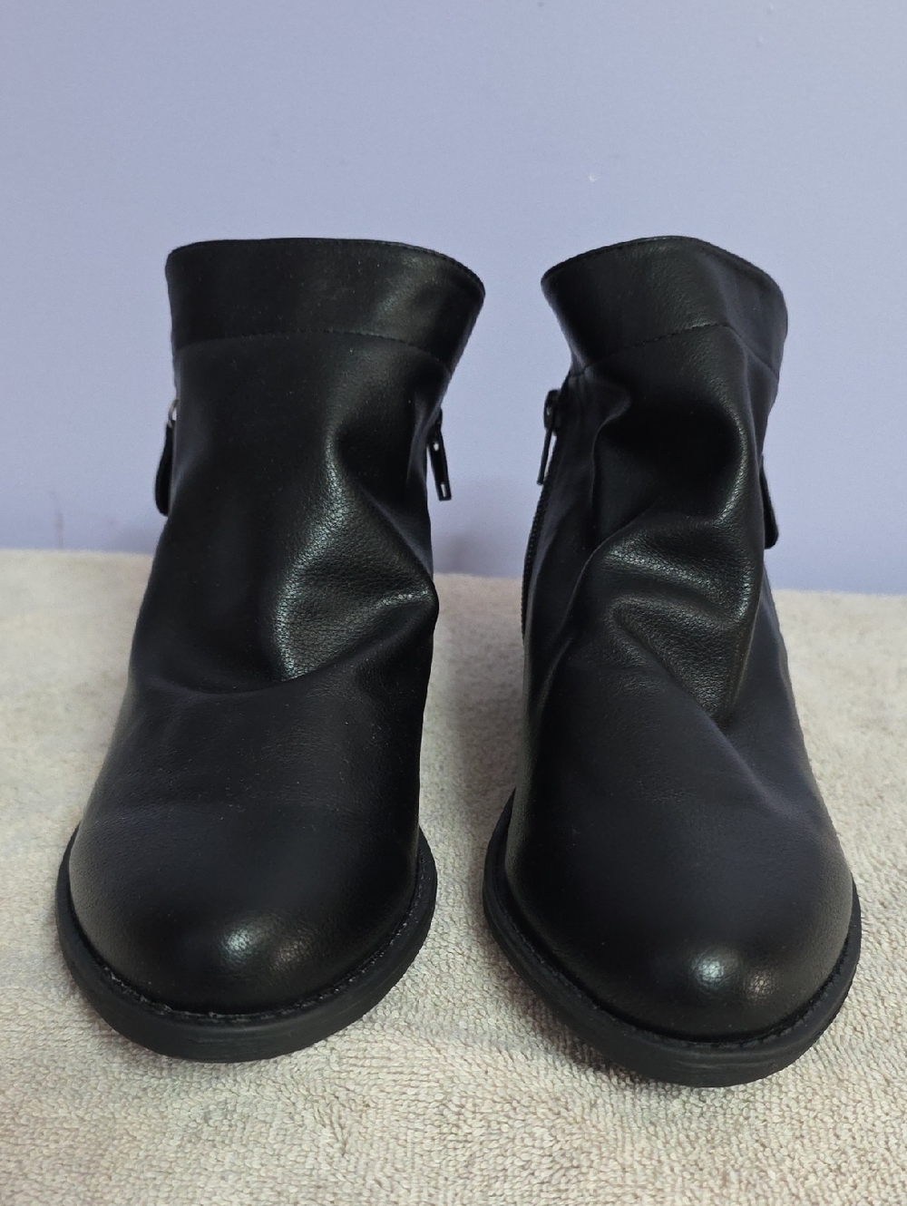 easy street Black Slouchy Ankle Booties